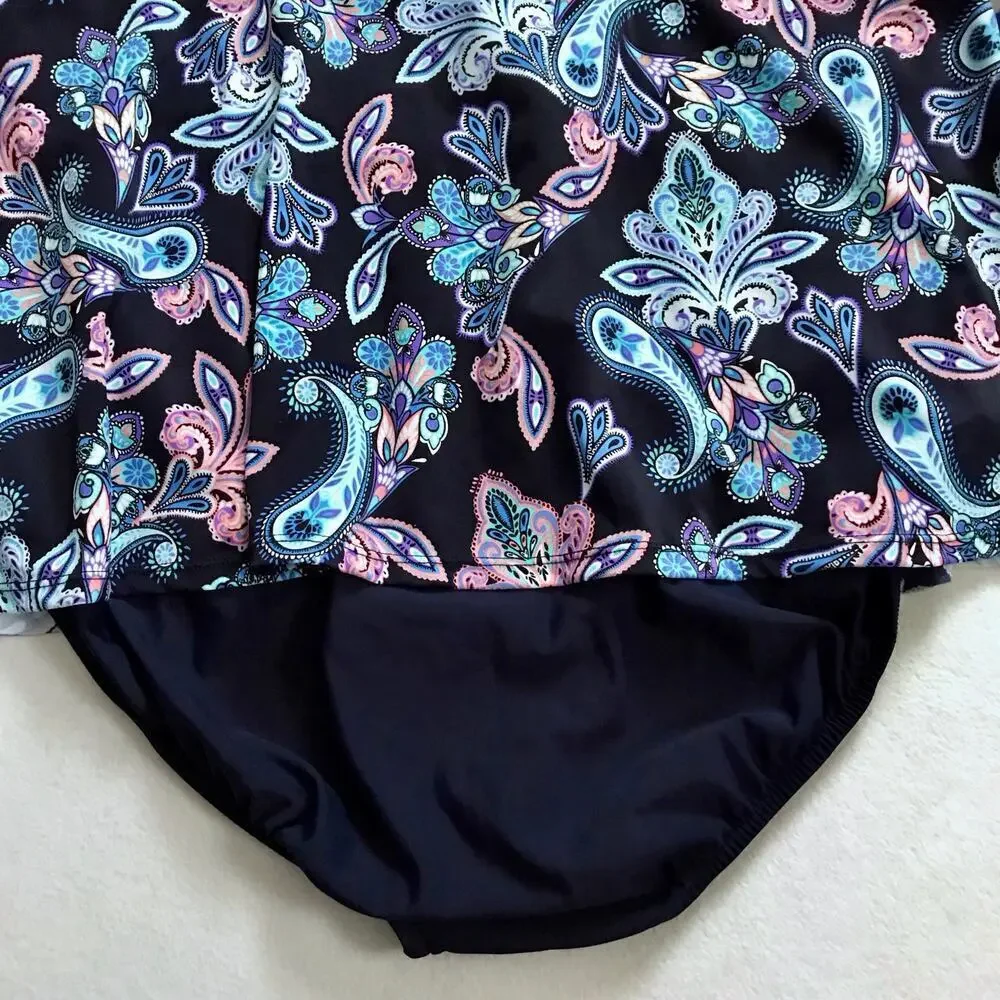 Swim Solutions NWT One Piece Swim Suit Women 24W - Picture 8 of 13